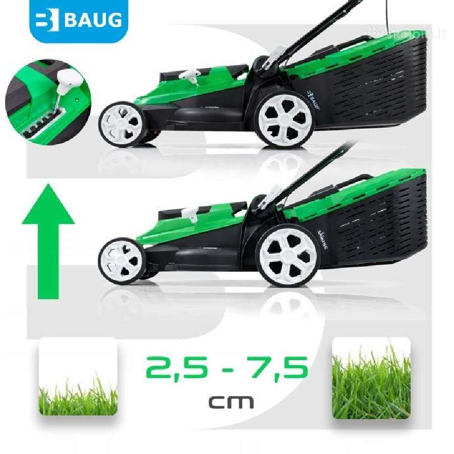 Elektrinė vejapjovė Baug, B5621, 38cm, 1600w - nuotraukos Nr. 6