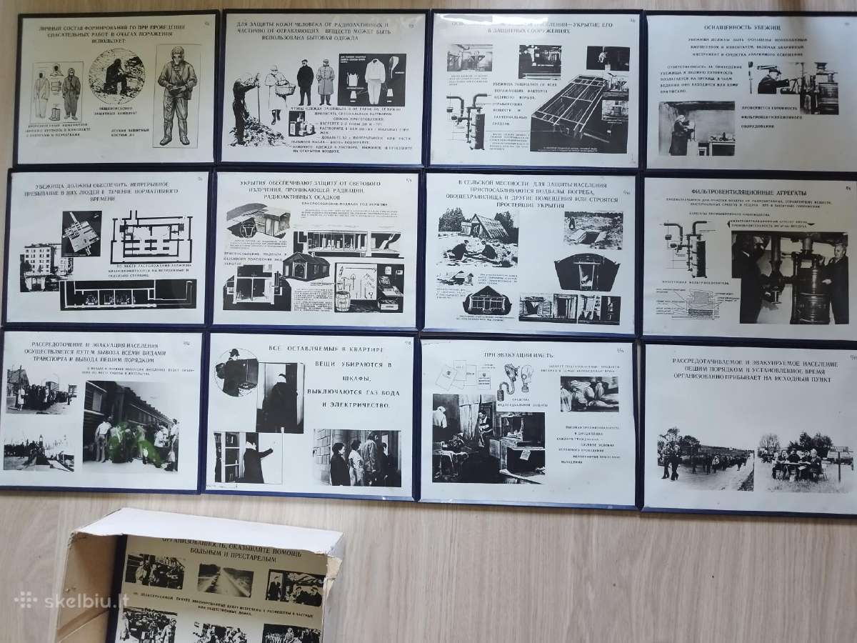 Sovietinis civilinės saugos plakatų rinkinys - nuotraukos Nr. 5