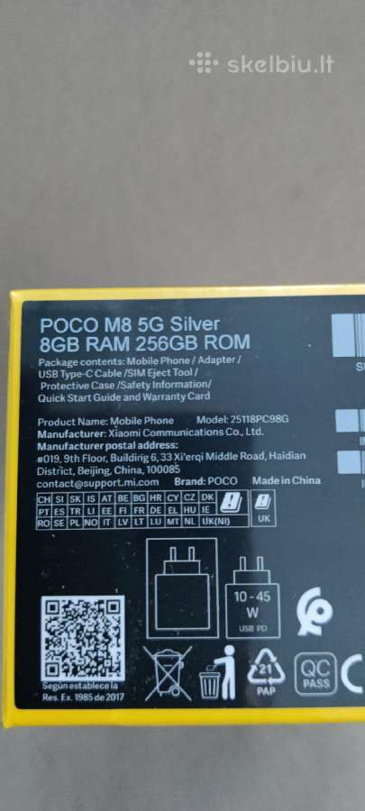 Xiaomi Poco M8 5G 8 GB RAM 256 GB Rom - nuotraukos Nr. 2