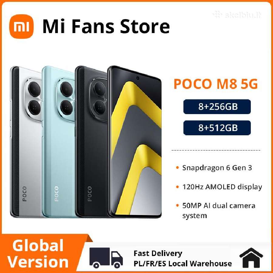 Xiaomi Poco M8 5G 8 GB RAM 256 GB Rom - nuotraukos Nr. 3