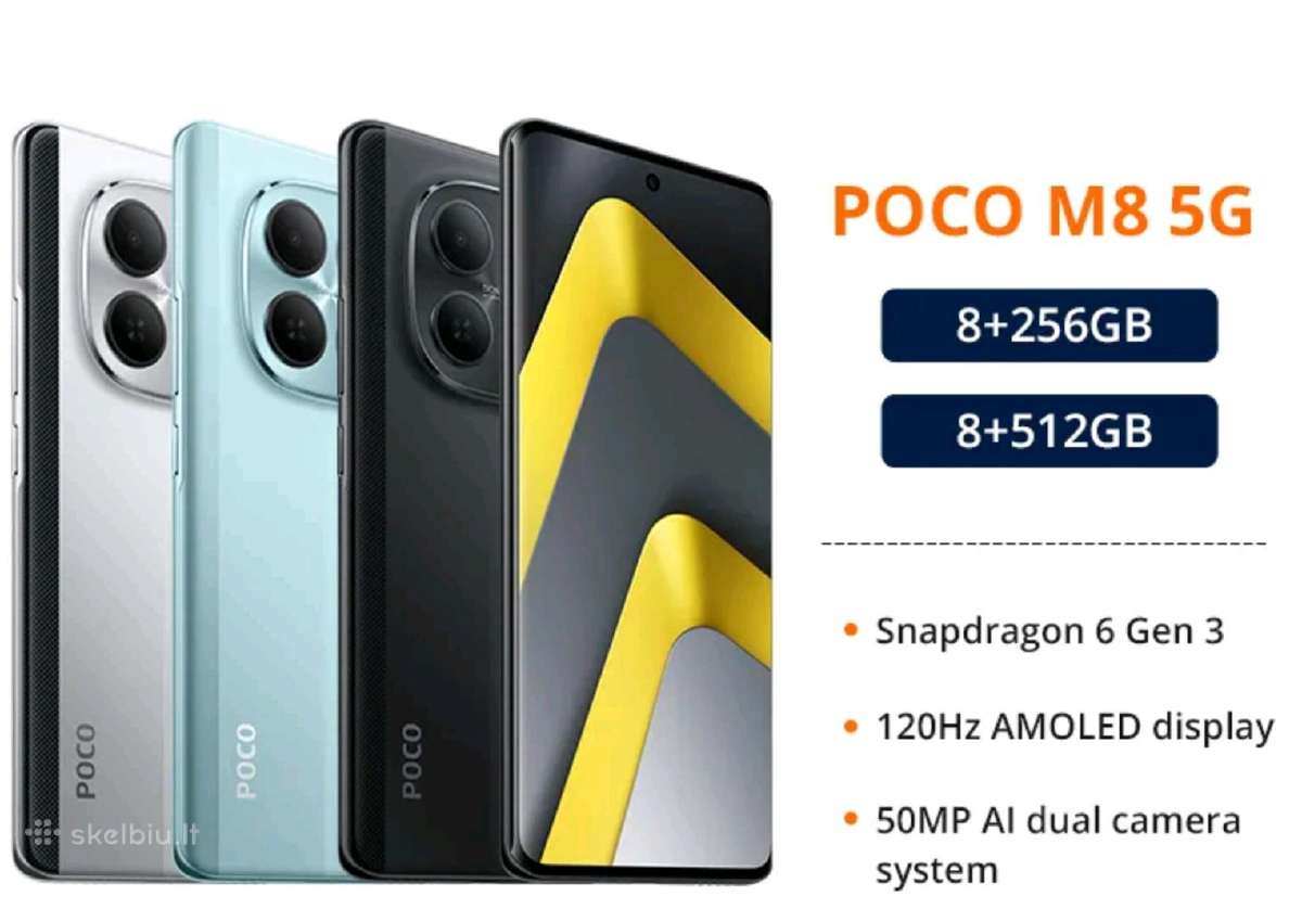 Xiaomi Poco M8 5G 8 GB RAM 256 GB Rom - nuotraukos Nr. 29
