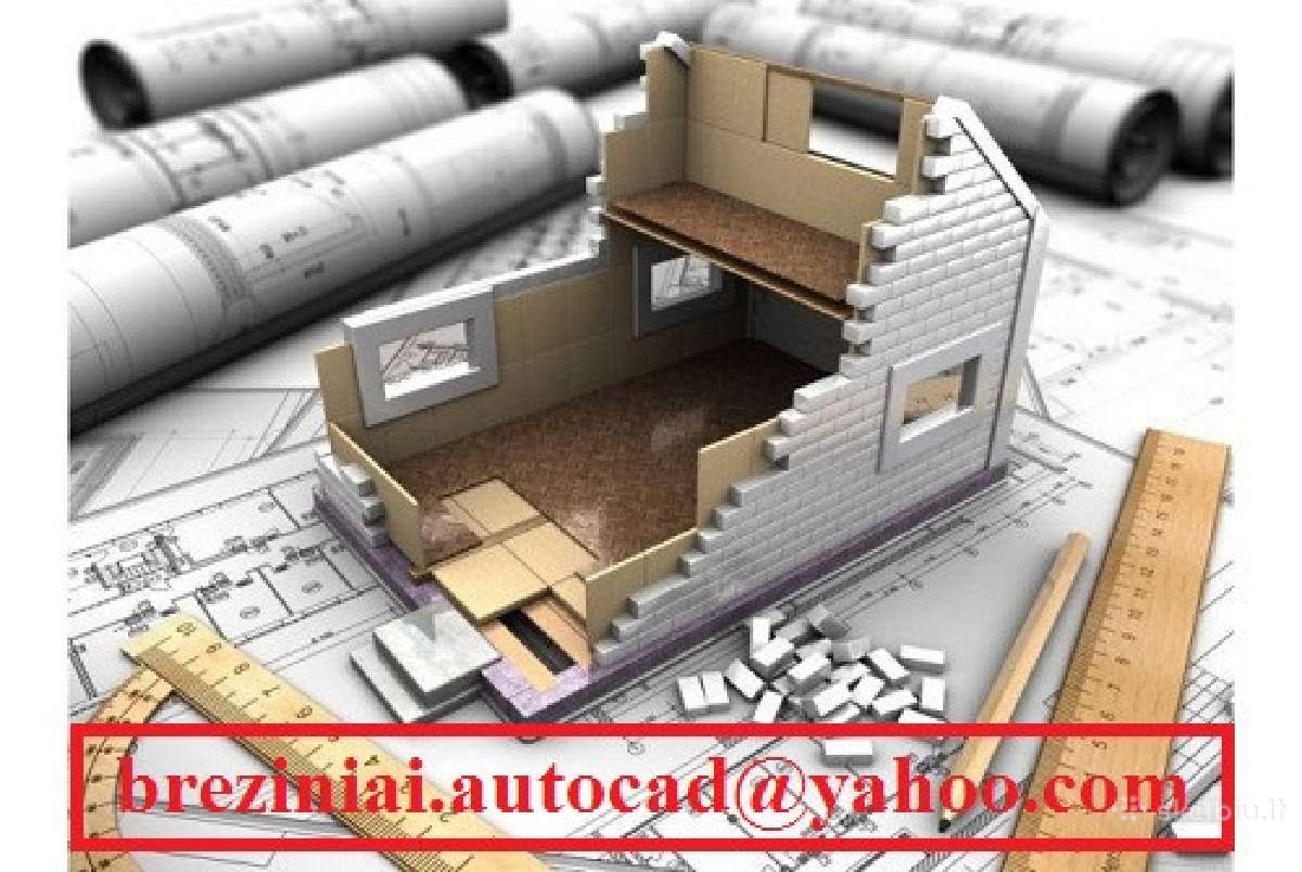 Statinių projektavimas, brėžiniai su Autocad