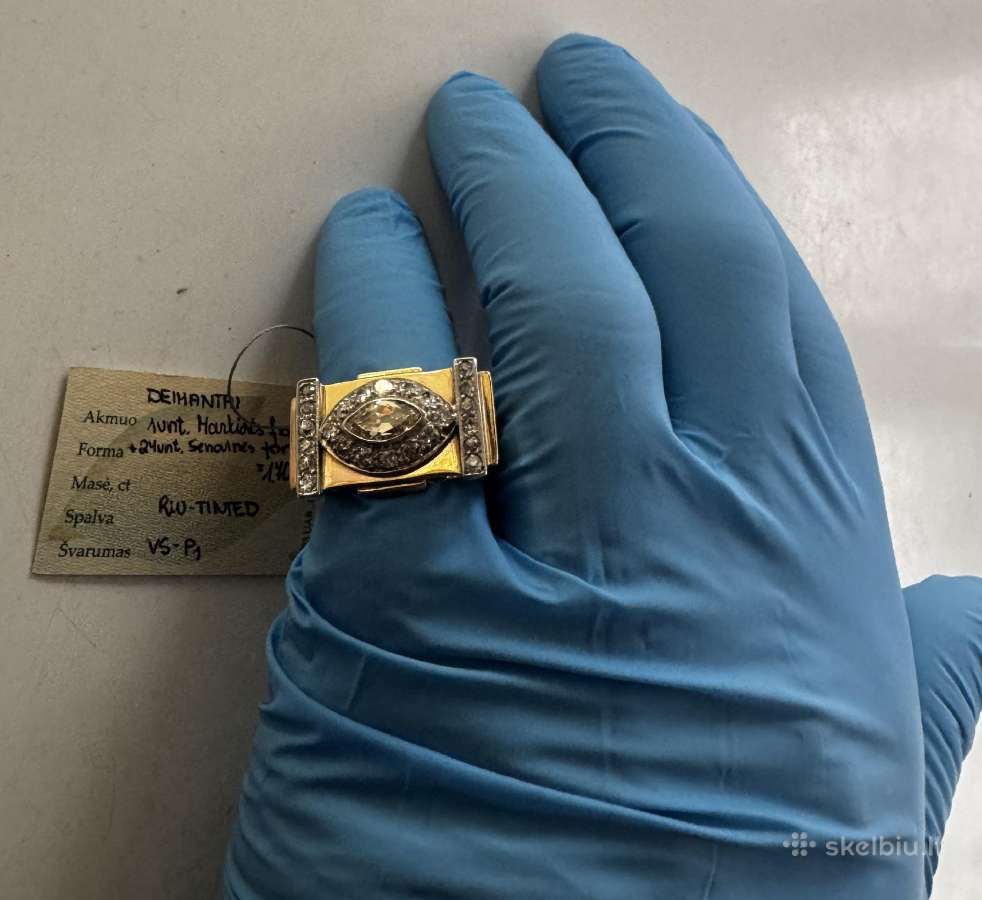 Auksinis žiedas su briliantais 1,7 ct - 4000 e - nuotraukos Nr. 4
