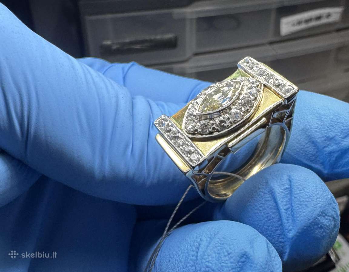 Auksinis žiedas su briliantais 1,7 ct - 4000 e - nuotraukos Nr. 5