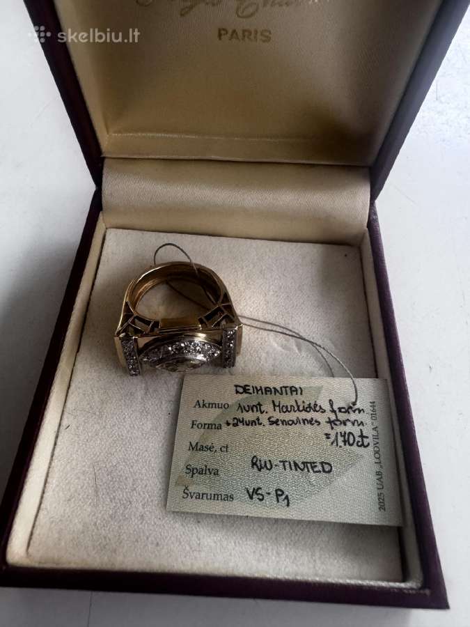 Auksinis žiedas su briliantais 1,7 ct - 4000 e - nuotraukos Nr. 9