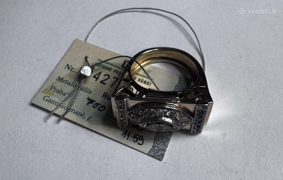 Auksinis žiedas su briliantais 1,7 ct - 4000 e - nuotraukos Nr. 10