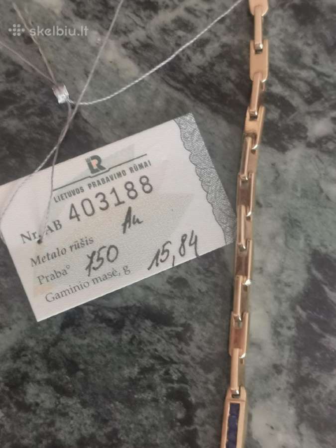 750 sertifikuota apyrankė su 0,50 ct safyrais - nuotraukos Nr. 23