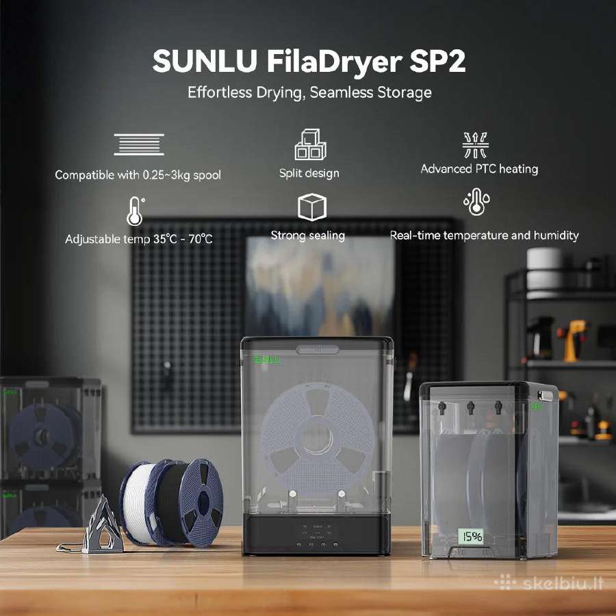 Sunlu Sp2 filamento/plastiko džiovyklė - nuotraukos Nr. 2