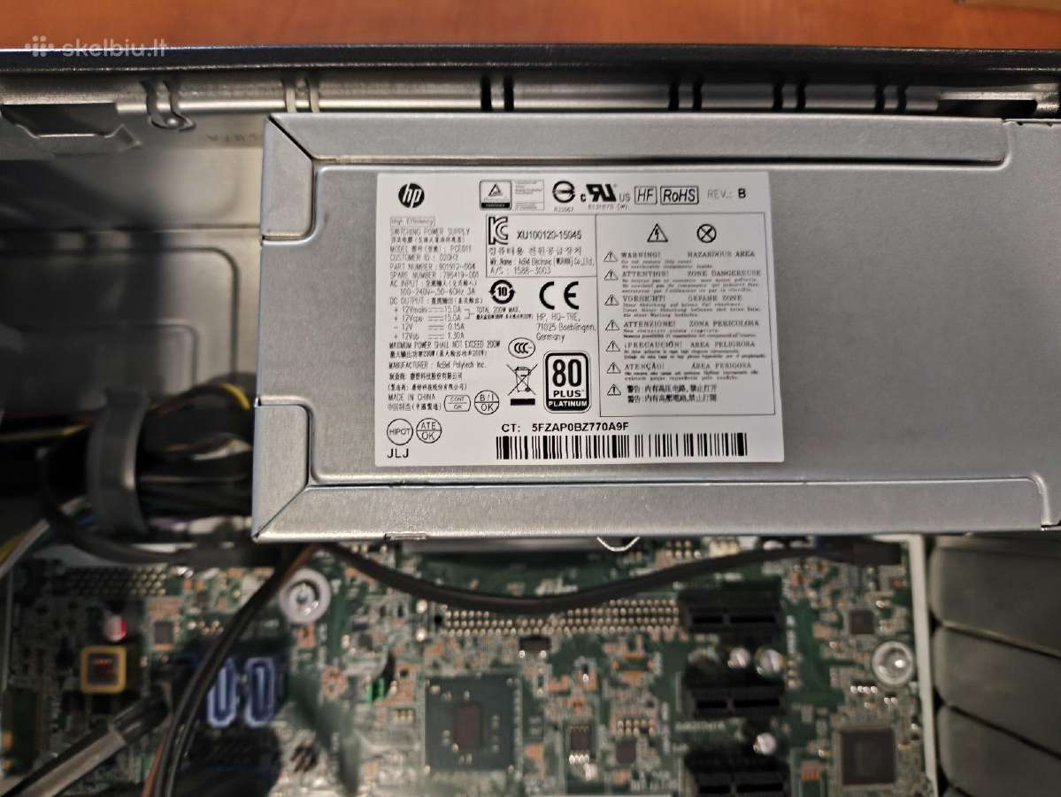 Hp Prodesk 600 G2 Sff i7-6700 Be RAM Be SSD Disko - nuotraukos Nr. 3