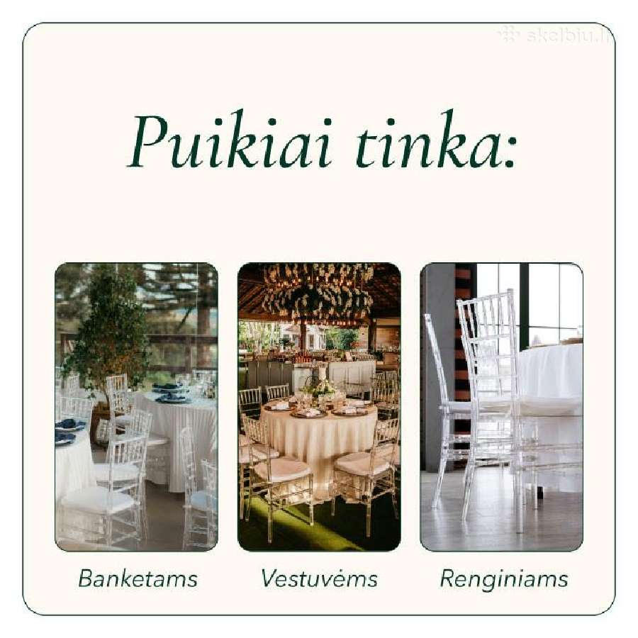Banketinės kėdės - nuotraukos Nr. 24