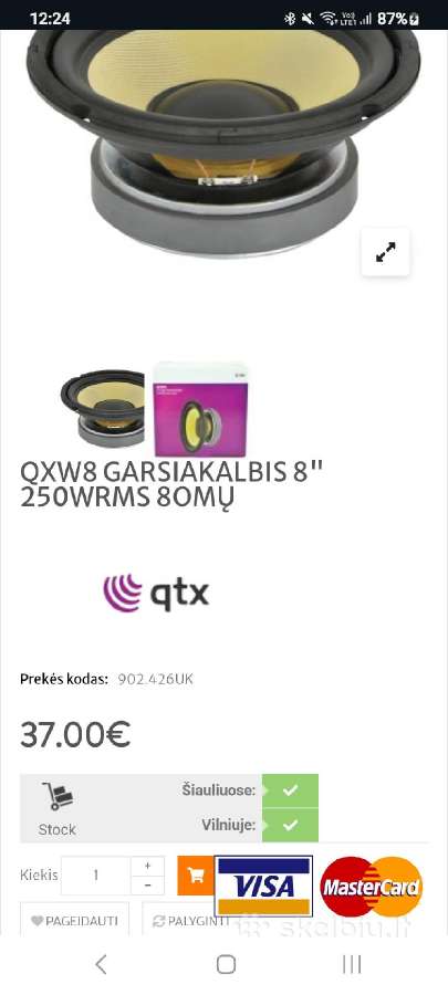 Qtx 8' 250w rms - nuotraukos Nr. 2