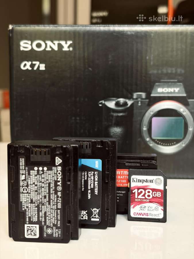 Parduodamas Sony a7 III body su 800 Shutter count! - nuotraukos Nr. 11