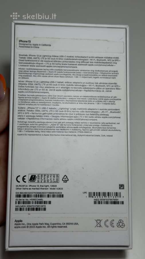 iPhone 13 128gb - nuotraukos Nr. 10
