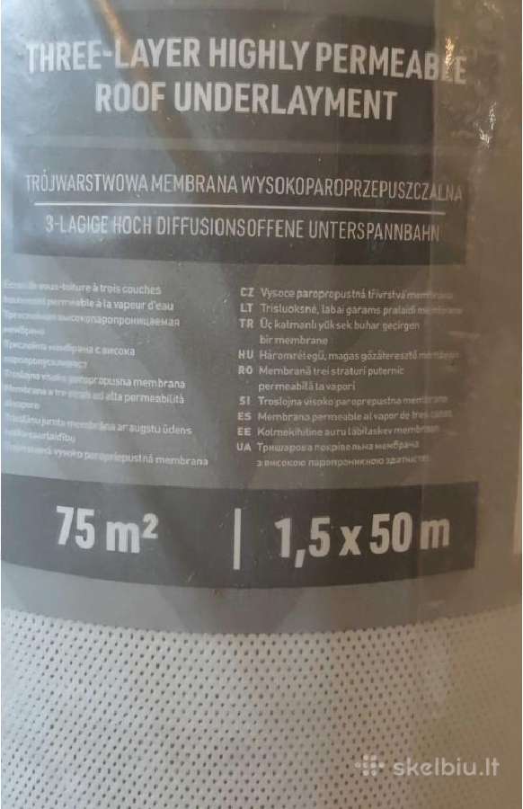 Aukščiausios kokybės difuzinė plėvelė Secco Ventil - nuotraukos Nr. 3