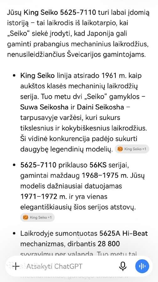 King Seiko 5625-7110 - nuotraukos Nr. 7