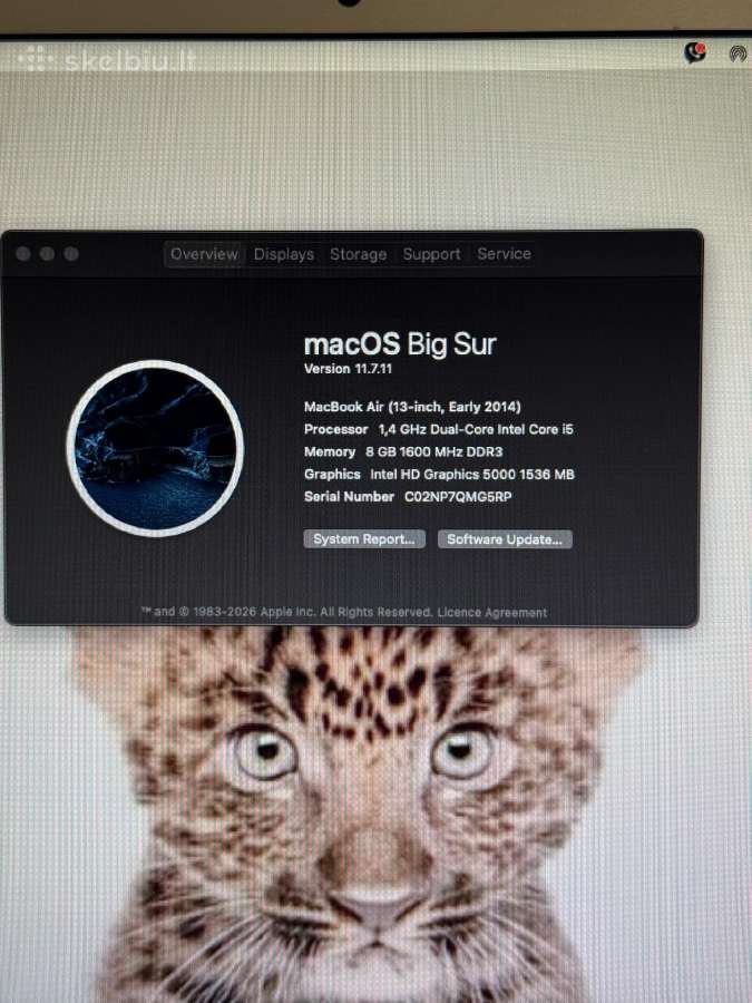 Parduodamas MacBook Air 13 (Early 2014) - nuotraukos Nr. 6