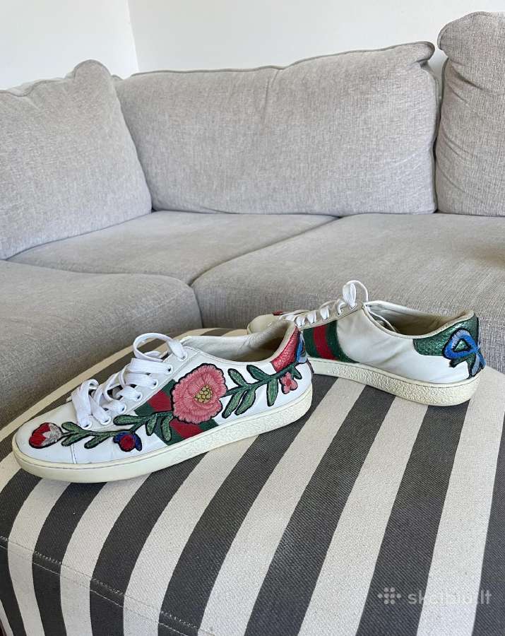 Originalūs Gucci Ace Embroidered Floral kedai - nuotraukos Nr. 2