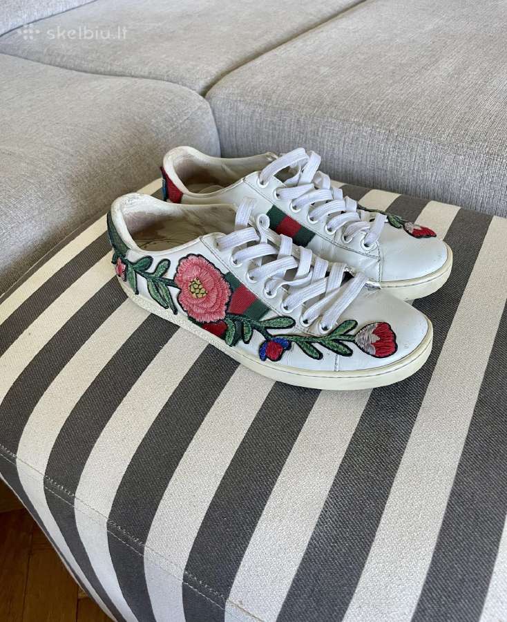 Originalūs Gucci Ace Embroidered Floral kedai - nuotraukos Nr. 3
