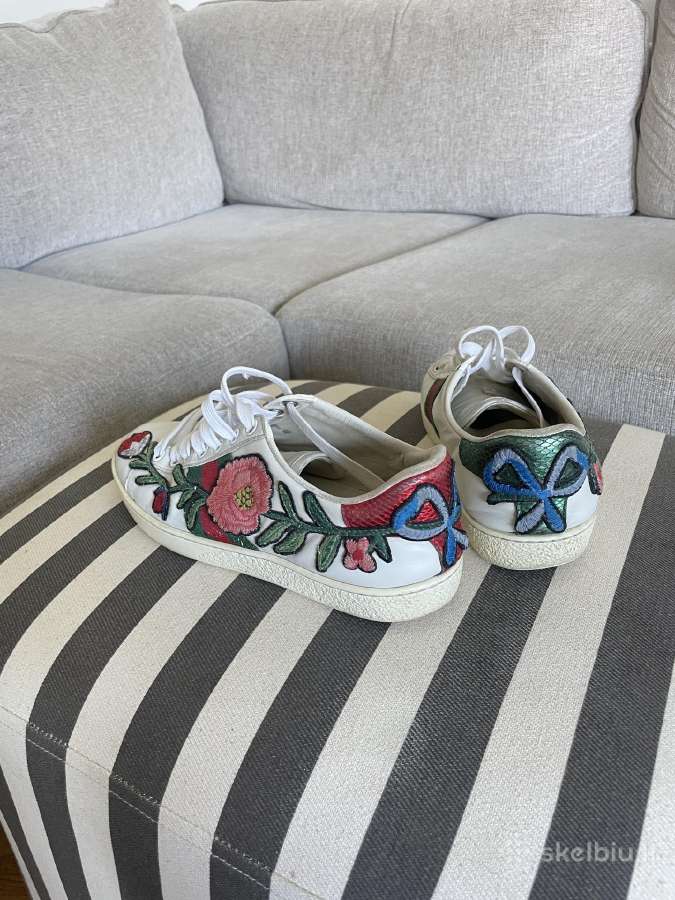 Originalūs Gucci Ace Embroidered Floral kedai - nuotraukos Nr. 4