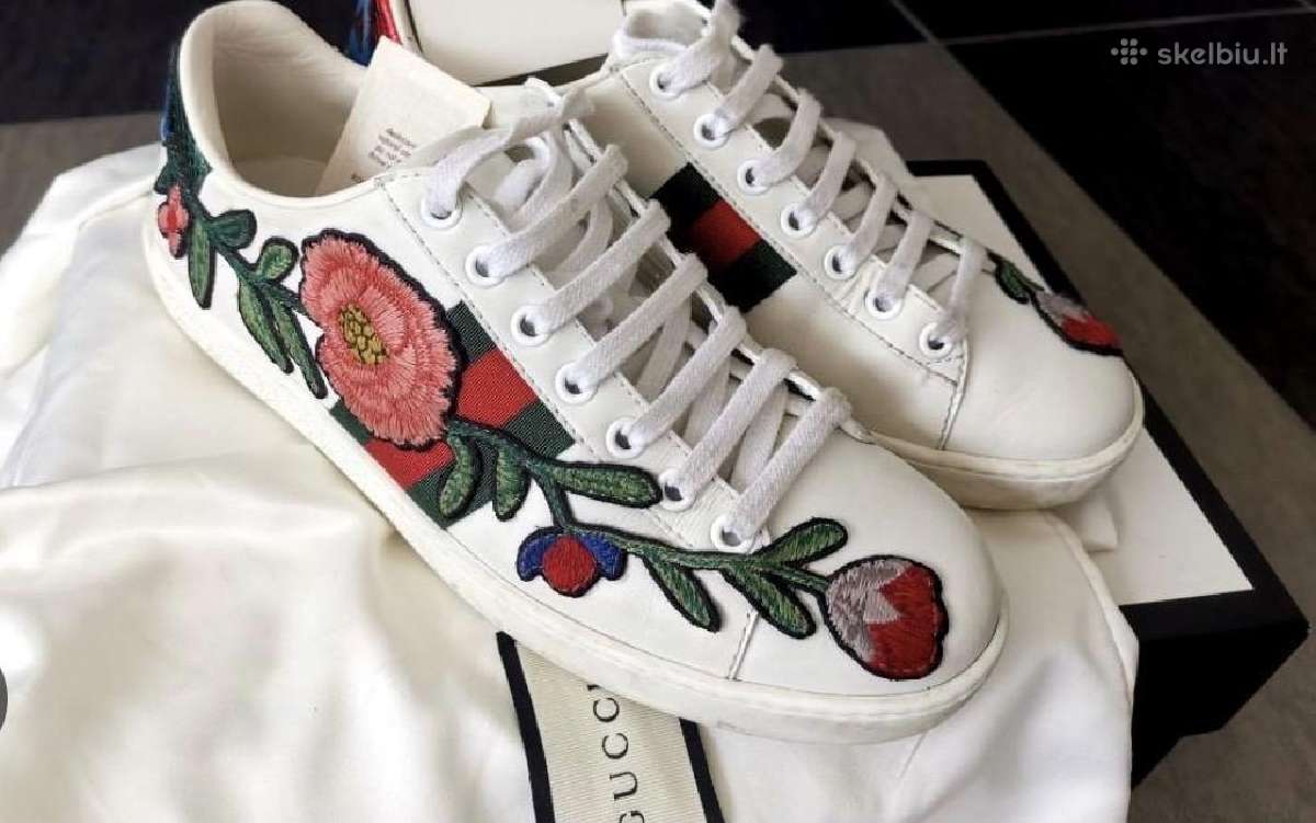 Originalūs Gucci Ace Embroidered Floral kedai - nuotraukos Nr. 12
