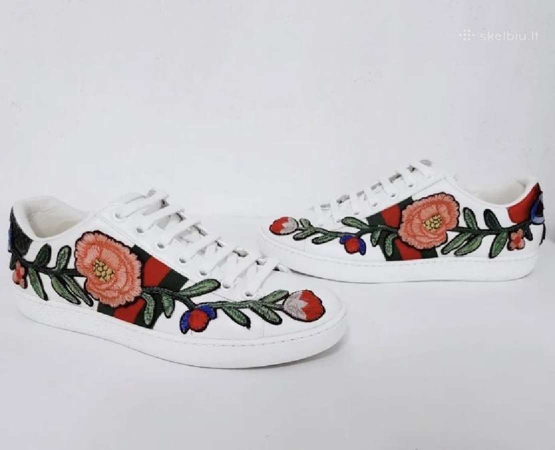 Originalūs Gucci Ace Embroidered Floral kedai - nuotraukos Nr. 13