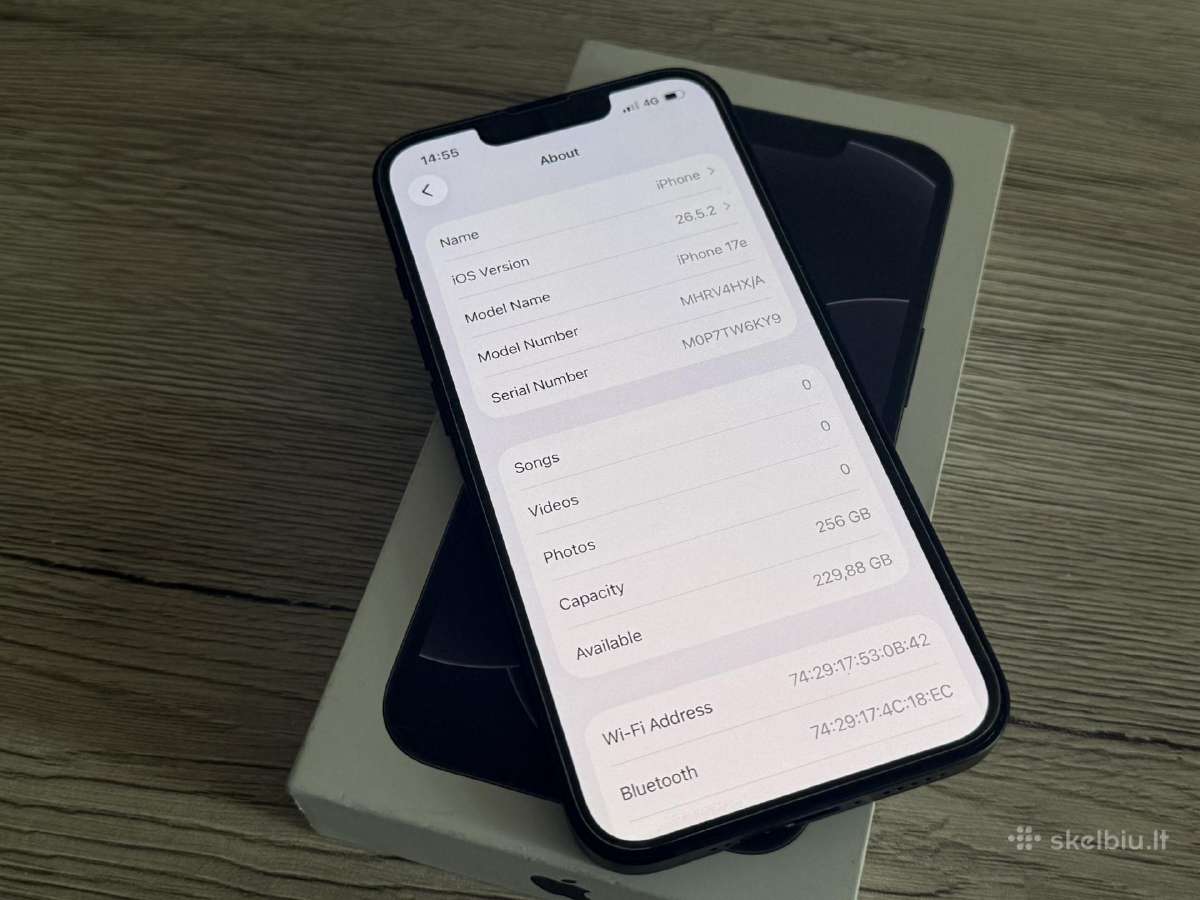 Parduodu iPhone 17e 256 GB - nuotraukos Nr. 5