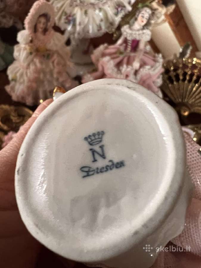 Dresden nėrinių porceliano figūra ‘dama - nuotraukos Nr. 7