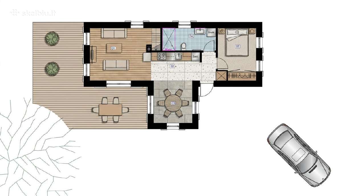 Projektas iki 50 m2 - nuotraukos Nr. 4