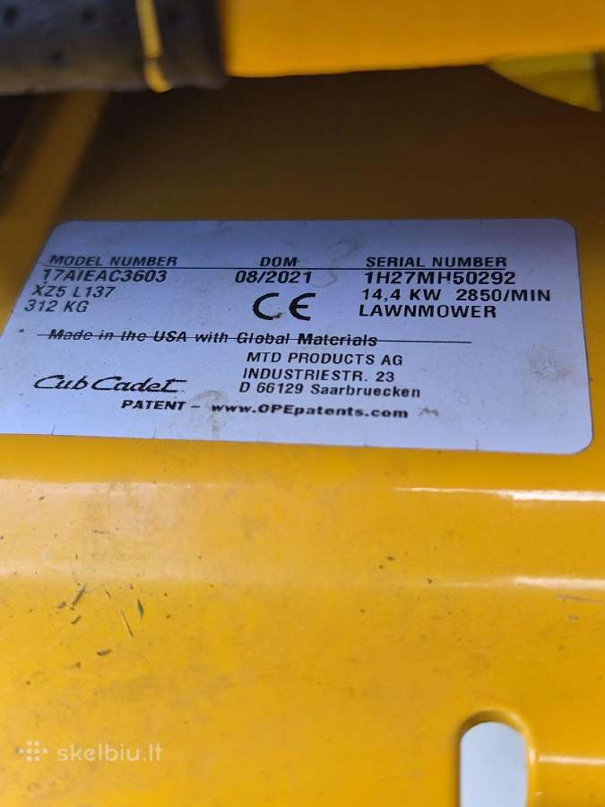 Parduodama Cub Cadet Xz5 Ultima L137 Zero Turn - nuotraukos Nr. 3