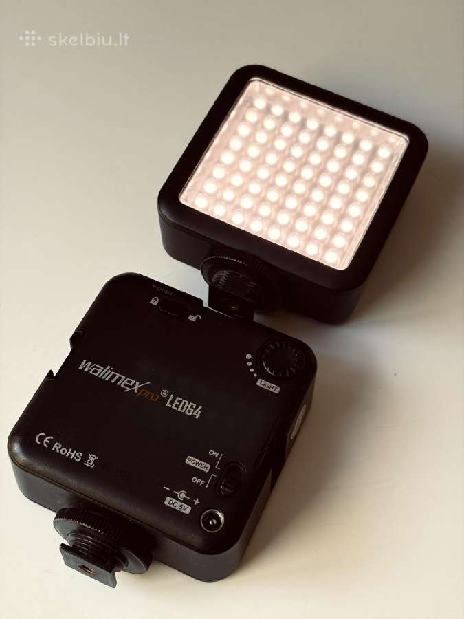 Godox Led64 ir Walimex Pro Led64 LED šviestuvai - nuotraukos Nr. 3