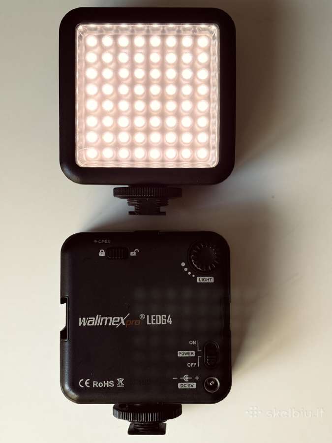 Godox Led64 ir Walimex Pro Led64 LED šviestuvai - nuotraukos Nr. 4