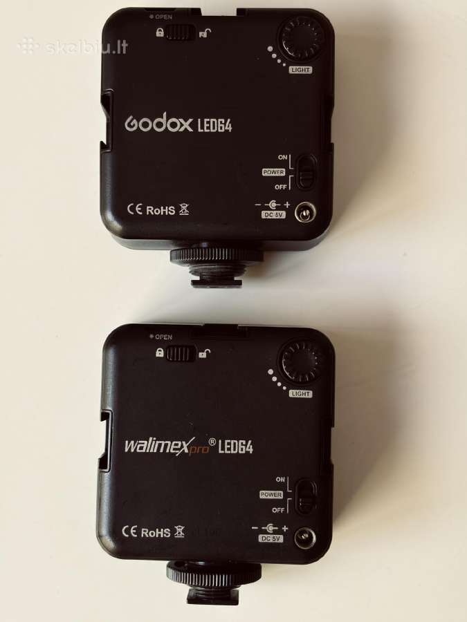 Godox Led64 ir Walimex Pro Led64 LED šviestuvai - nuotraukos Nr. 5