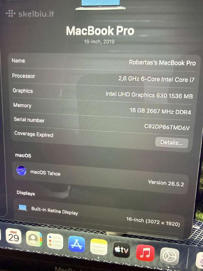 Apple MacBook Pro 16 2019 - nuotraukos Nr. 9