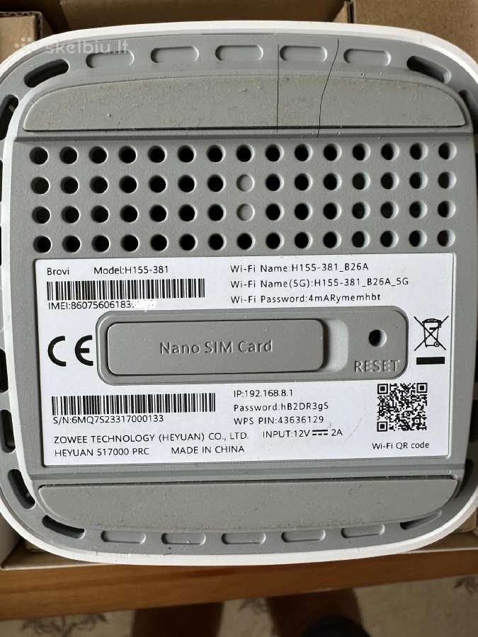 Huawei (brovi) 5G cpe5 h155-381 - nuotraukos Nr. 3