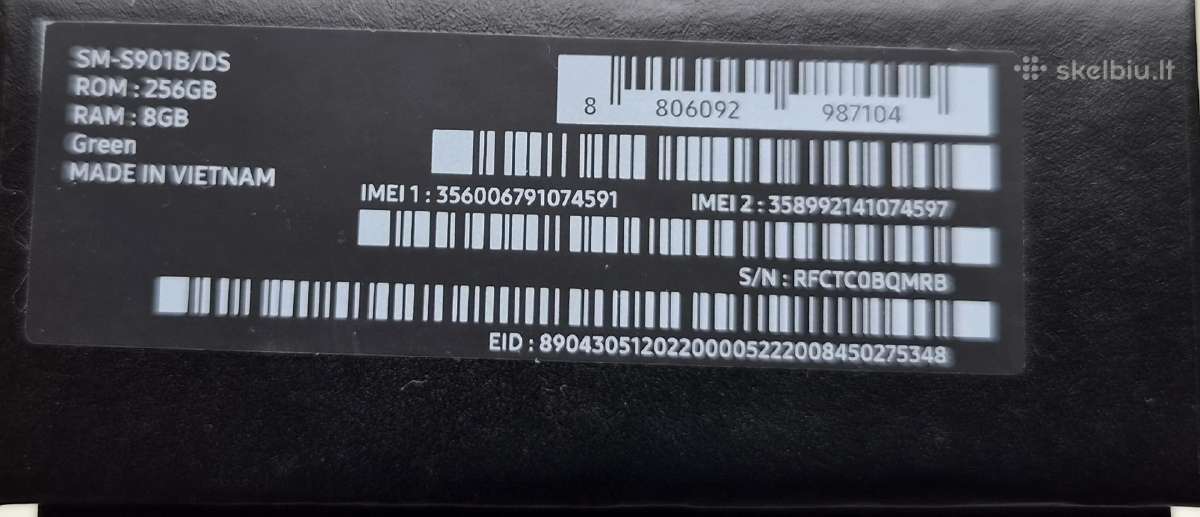 Samsung Galaxy S22 5G 8/256gb Sm-s901b/ DS blue - nuotraukos Nr. 7