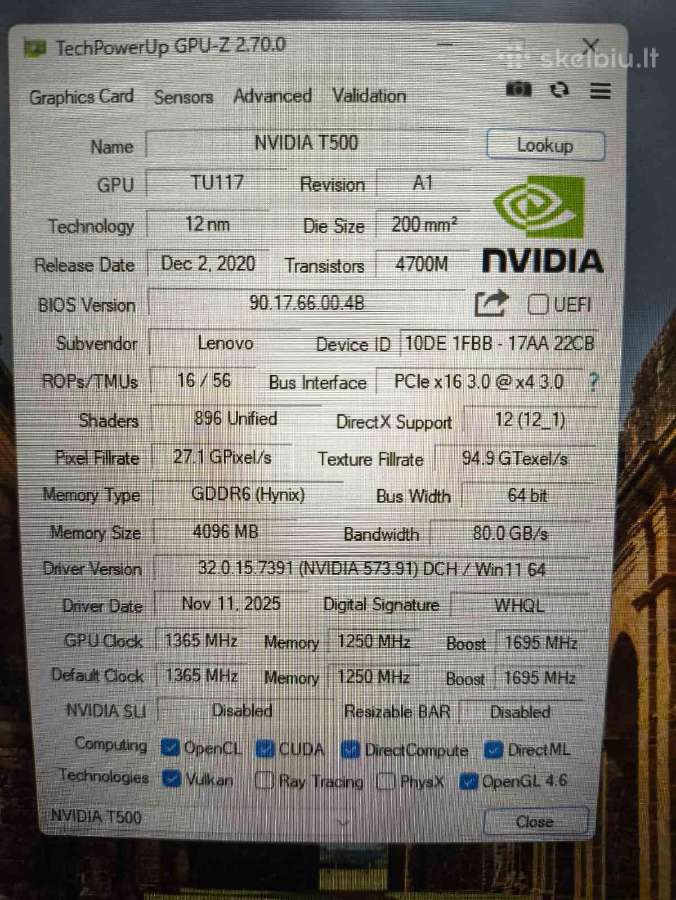 P15s 15.6 Ips i7-1165g7 32gb 512gb T500 4gb 16% - nuotraukos Nr. 6