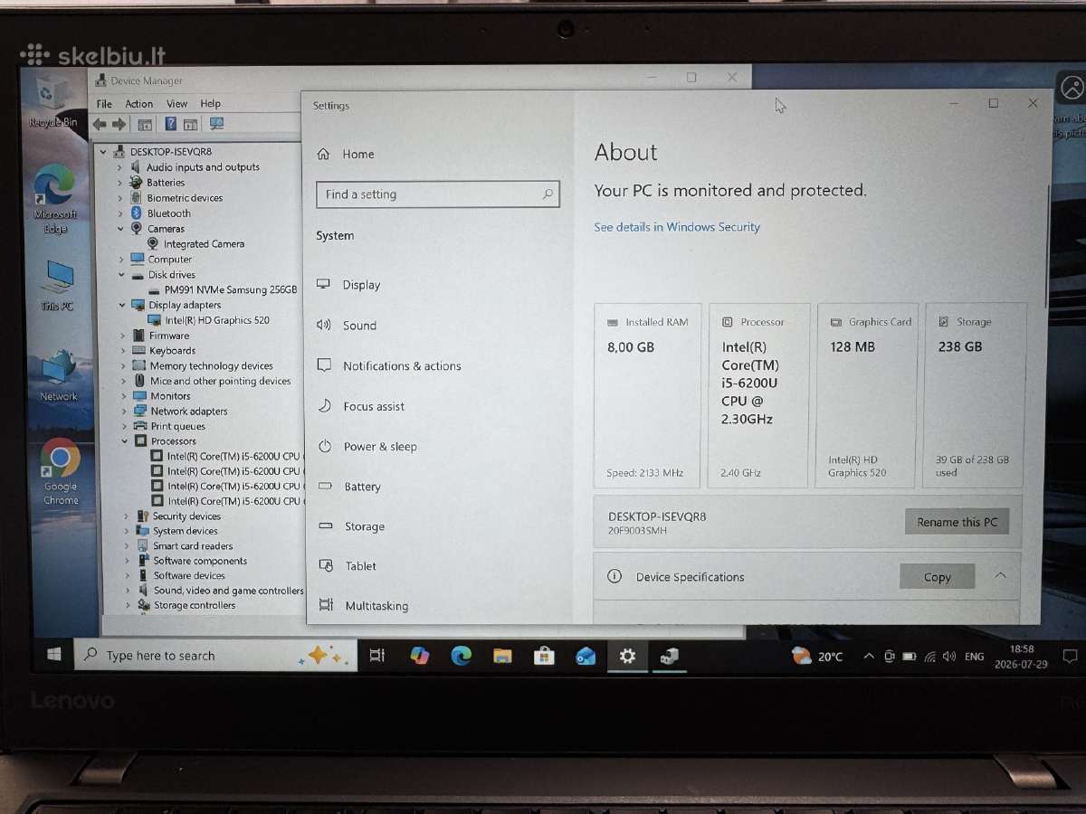 Lenovo Thinkpad T460s - nuotraukos Nr. 4