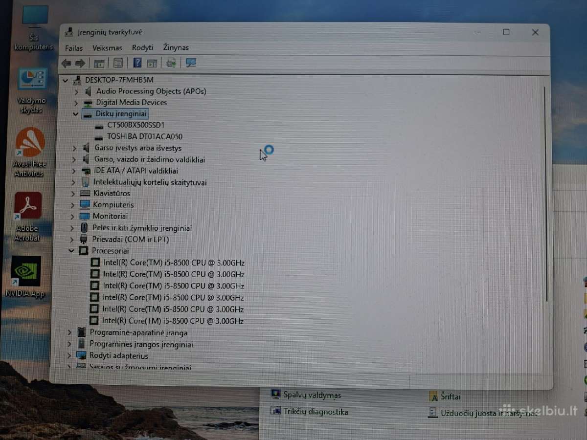 I5-8500,16gb-RAM,SSD-500gb,gtx1060-6gb - nuotraukos Nr. 6