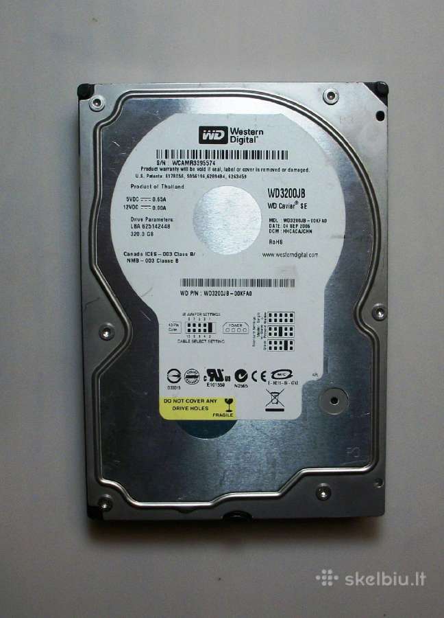 3,5'' Ide 320 GB/ sata 500 GB/1 TB HDD - nuotraukos Nr. 6