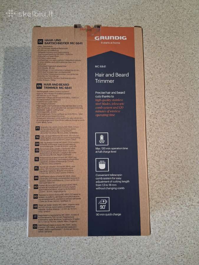 Grundig plauku kirpimo masinele - nuotraukos Nr. 4