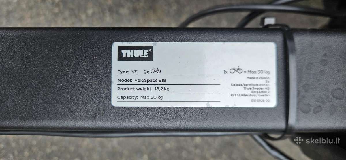 Parduodu Thule 918 elektrinių dviračių laikiklį - nuotraukos Nr. 5