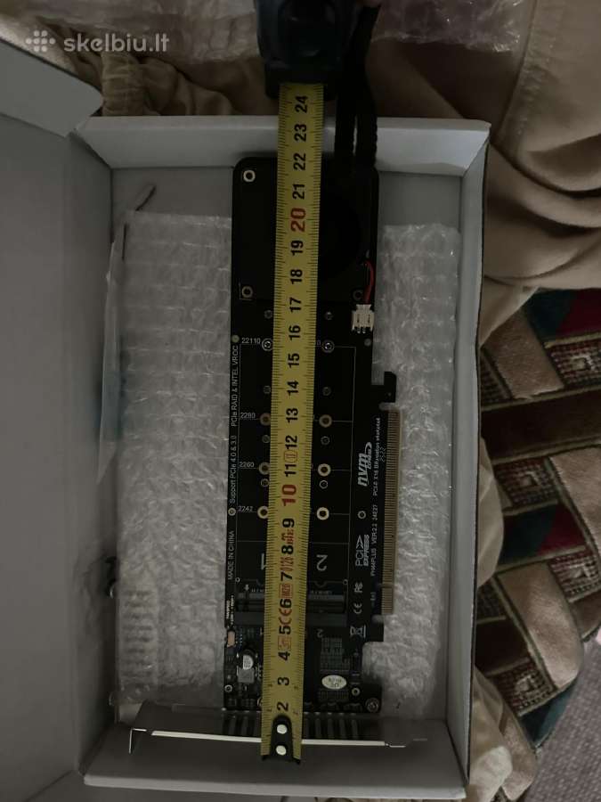 Pci-e 4.0 X16 To 4x M.2 M-key Nvme adapteris - nuotraukos Nr. 4