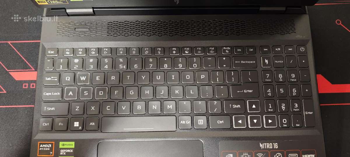 Laptopas korpusas ir t.t Acer nitro 16 an16-42 - nuotraukos Nr. 2