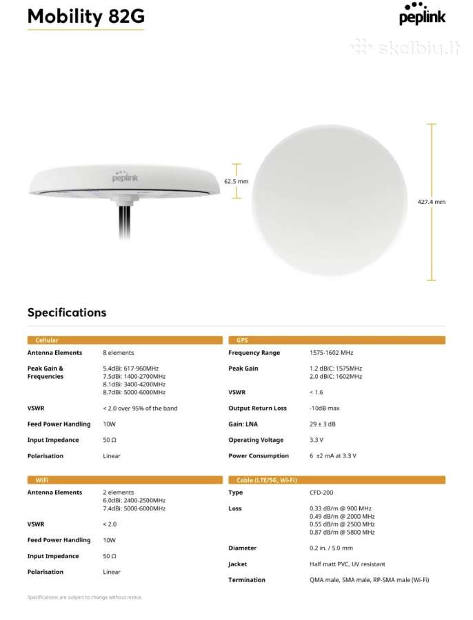 Profesionali Peplink Mobility 82g anten - nuotraukos Nr. 7