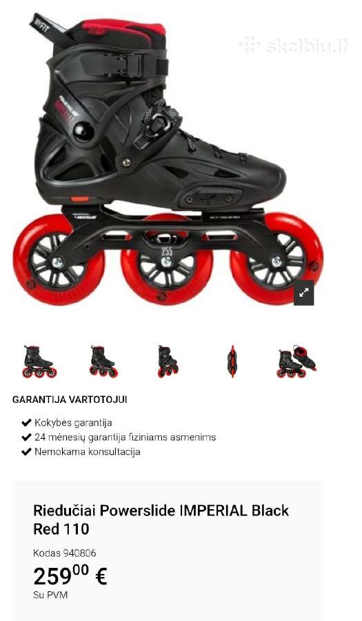 Riedučiai Powerslide Imperial 110. 40-41 dydis - nuotraukos Nr. 9