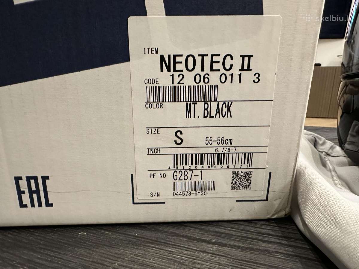 Šalmas Shoei Neotec 2,s dydis - 55-56cm - nuotraukos Nr. 2