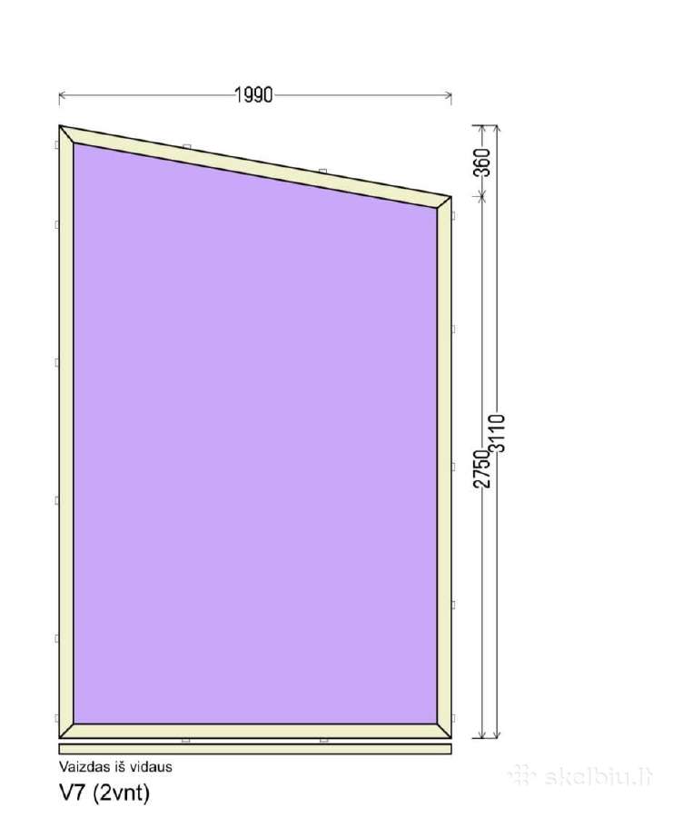Veka Softline 82 Md panoraminė vitrina 1990x3110mm - nuotraukos Nr. 3