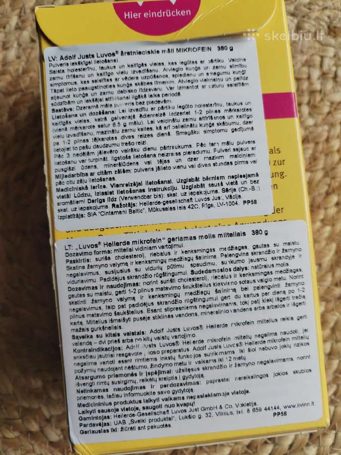 Geriamasis molis 'Luvos' Heilerde mikrofein - nuotraukos Nr. 2