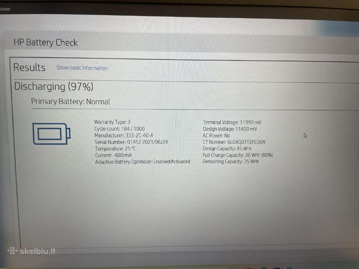 Hp Probook 450 G8 i5-1135g7 8 GB RAM 256 SSD - nuotraukos Nr. 8