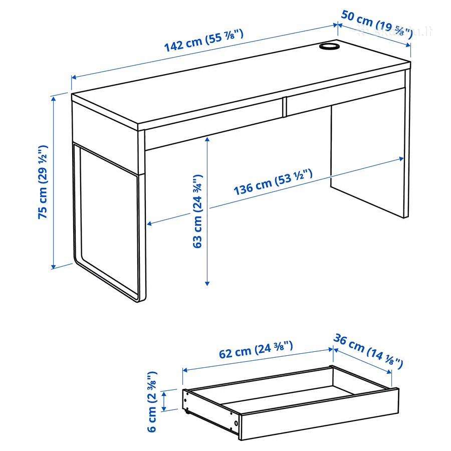 Ikea Juodas Rašomasis Stalas - nuotraukos Nr. 8